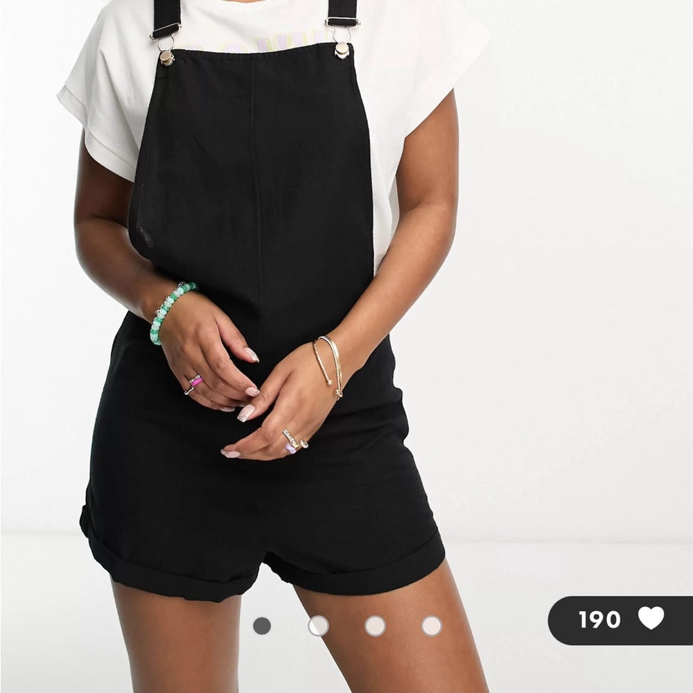 Roxy Black Overalls Romper